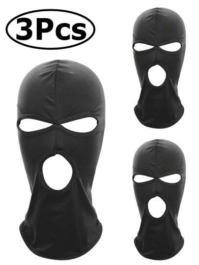Balacara Ski Mask 3 Hole Full Face Mask, Women Men Thin Balaclava Face Mask For Motorcycle Bike Hunting Cycling Cap Ski