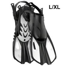 Snorkel Fins Swimming Flippers Adjustable Buckles Short Silicone Scuba Diving Shoes Open Heel Travel Size Adult Men Women - Multicolor - View 22