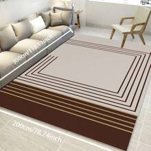 1 pieza de Alfombra de área de textura premium, tapete de piso - Impermeable, antideslizante, fácil de limpiar, lavable a máquina, suave y cómodo, adecuado para felpudo, cocina, sala de estar, dormitorio, pasillo, baño, lavandería - Alfombra fácil de limpiar, decoración del hogar [Tela de terciopelo suave de 800g/m², 5 mm de grosor] - Multicolor - Ver 43
