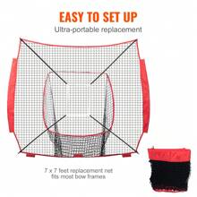 7x7 Ft Baseball Softball Practice Net, Portable Baseball Training Net For Hitting Batting Catching Pitching, Backstop Baseball Equipment Training Aids With Strike Zone, Net Only - 7x7 ft - 查看 5
