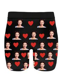 1 قطعة من السراويل الداخلية المخصصة للرجال، سراويل داخلية شخصية للرجال، سراويل قصيرة محددة شخصيًا، هدية عيد الحب، هدية الذكرى السنوية، هدية عيد الميلاد، هدية زفاف، هدية للصديق المقرب، هدية للحبيب، هدية للزوج، هدية له - الأسود - مشاهدة 3