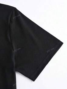 T-shirt à manches courtes unies, décontracté et polyvalent, grande taille