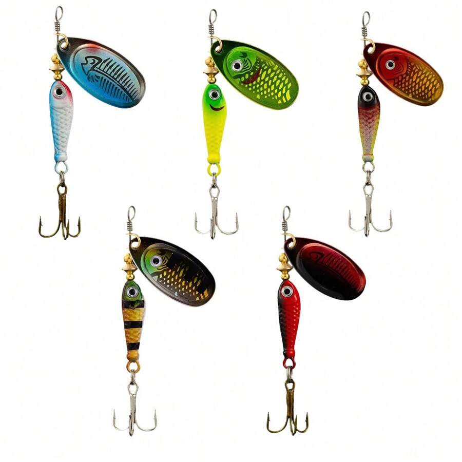 Topline Tackle 2pcs/5Pcs 9g Fishing Spinner Baits Lures Kit, As Hard Spinners Lure And Spinnerbaits For Bass Walleye Salmon Trout Trout Redfish