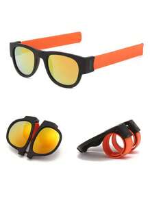 2025 Hot Selling Unisex High Quality Fashion Colorful Wristband Style Sports Eyeglasses, Flexible Wrist Folding Outdoor Sports Glasses For Summer Beach Vacation,Outdoor,Travel - Multicolor - View 5