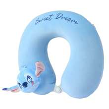 Miniso Lilo & Stitch Soft And Comfortable U-Shaped Neck Plush Pillow For Travel(Stitch) Stitch,Stitch Stuff,Stitch Pajama,Pink Stitch,Lilo Stitch Plush,Lilo And Stitch Pajama - Light Blue - View 7