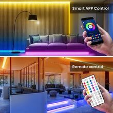 HBOWMDJIA 100ft LED Strip Lights For Bedroom, With Music Sync, APP Control And 44keys Romote,  Can Timing, Room, Home, Party Decoration For Led Strip Lights