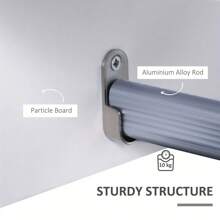 Wall Mounted Coat Hanger Hooks Rack Stand Hallway Coat Rack Rail & Storage Shelf Hanging Coat Organizer (White) - White - View 8