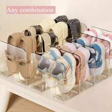 1件儿童鞋子收纳架，鞋盒，粉色和透明色适合婴幼儿，ABS材质，纯粉色和纯透明色，适合婴儿房、儿童房、居家或卫生间入口处的鞋架收纳 - 彩色 - 查看 5