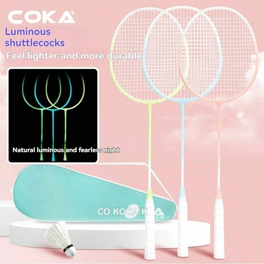 Set 2 Racchette Badminton Senston | Con Borsa E 3 Palline | Per Principianti - Foto 3