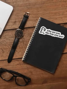 1pc Why Are You The Way You Are? Sticker, Funny Office Quotes, The Office Sticker For Hydroflask, Michael Scott Quote, TV Show Meme Laptop Decal - Multicolor - View 4