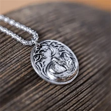 1 pieza Collar colgante de zorro durmiendo en la luna elegante para mujeres, accesorio de joyería de moda y único