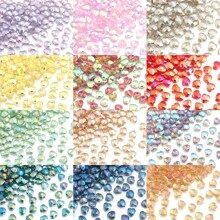 24pcs 8mm Iridescent Glass Crystal Heart-Shaped Beads, Faceted Heart Loose Beads For Necklace, Bracelet, DIY Jewelry Craft, Clothing And Gift Accessory