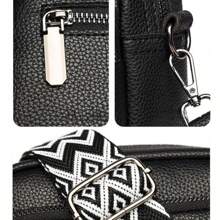 New Multi-Layer Shoulder Bag Women's Crossbody Lightweight Coin Purse Texture Commuting Small Square Bag - Black - View 3