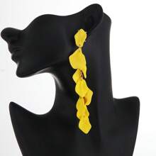 1 par de pendientes colgantes con borlas de hoja y flor multicolor de estilo vintage y elegante, best seller