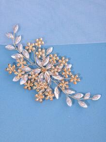 1 Stück eleganter kristallverzierter handgefertigter Haarreif für Damen, Braut Hochzeit Party Accessoire Geschenk