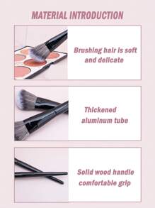 1 pieza Brocha para rubor en polvo de crema, brocha afilada para rubor en polvo líquido y en polvo, herramientas de maquillaje facial