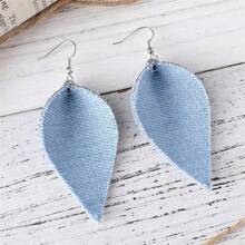 1 Pair Western Ombre Cowboy Style Pendant Earrings, Unique Heart & Water Drop Design Earrings, Versatile For Daily Wear Valentines