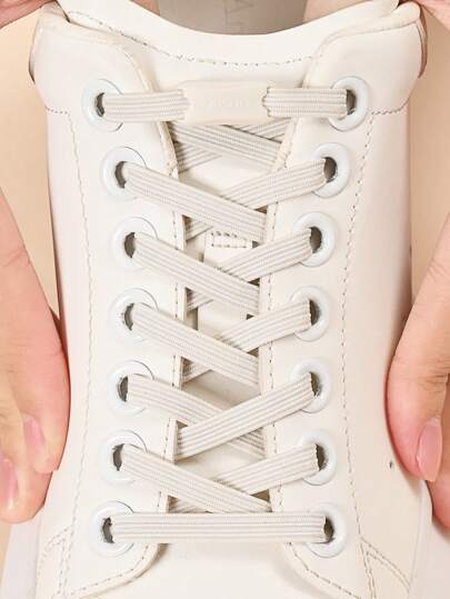 COSYLEE زوج من أربطة الحذاء المطاطية التي لا تحتاج ربط، تصميم واسع لمنع الارتخاء، مناسبة للأحذية الرياضية/الكاجوال