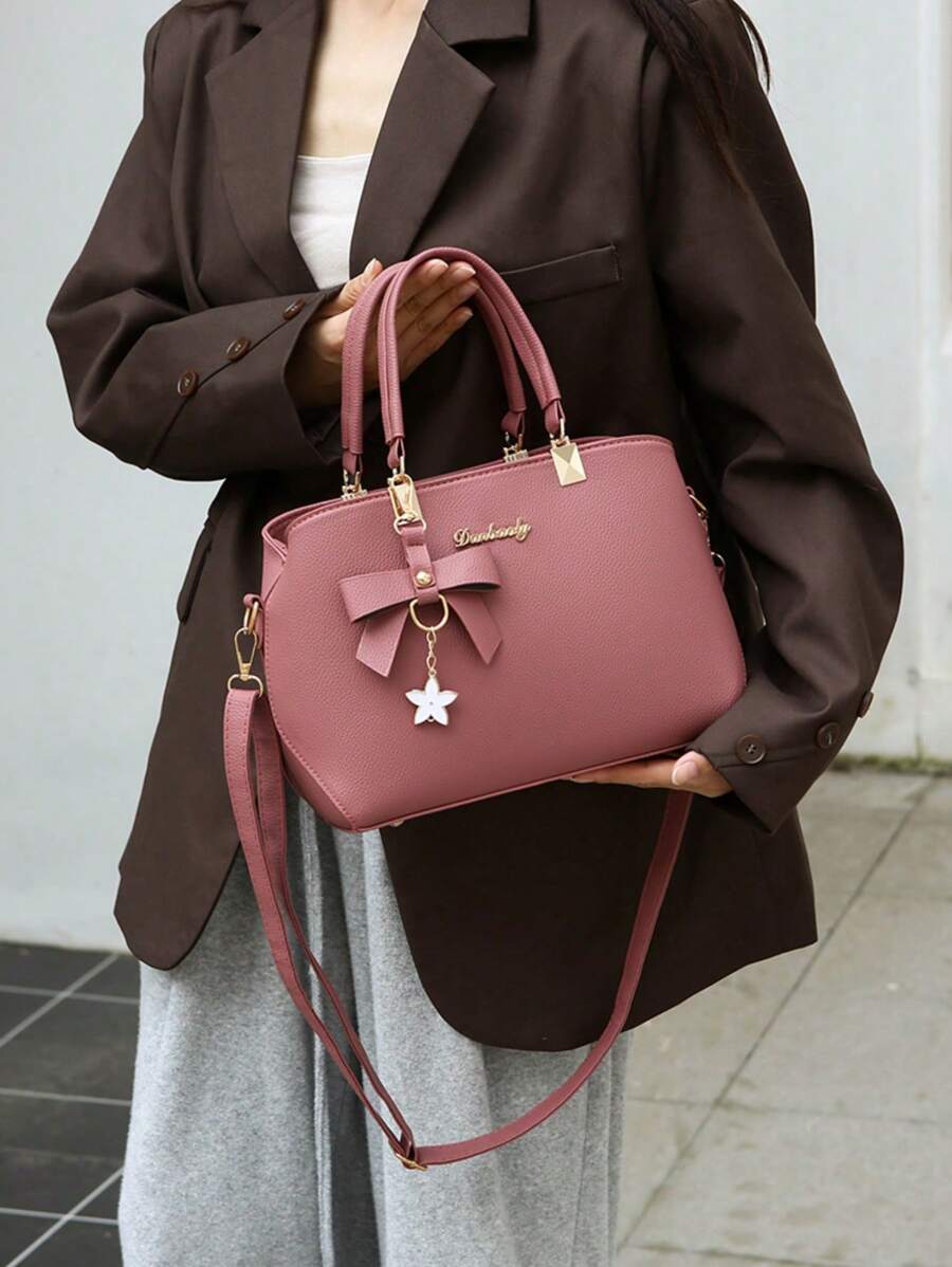 Dreubea Womens Handbag Tote Shoulder Purse Leather Crossbody Bag Bolsos Para Mujer - 粉色 - 查看 1