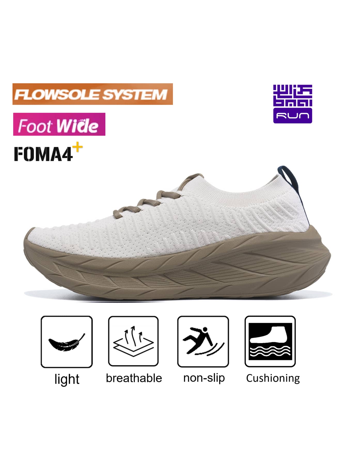 BMAI 男士 2025 年春季新款 Expedition Walker 轻便舒适休闲鞋，适合快走：这是一款提供卓越缓冲性能的理想训练鞋。