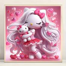 Sanrio 5D DIY Diamond Painting Kit, Cartoon Karakter Mozaïek Puzzel Inclusief Hello Kitty Ontwerp, Biedt Interessante Diamond Art Ervaring, Beste Cadeau Voor Familie En Vrienden
