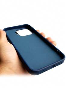 Fashion Luxury Suede Magsafe Premium Velvet Cover Case With Camera Holder For IPhone 11 12 13 14 15 Normal Pro And Pro Max - Màu xanh lam - Xem 3