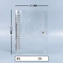 CENS Carpeta de anillas transparente A4/B5/A5/A6/A7 con botón de clip de PVC, colaboración de marca, fabricante original para almacenamiento y organización en oficina, hogar y escuela, organizador de presupuesto y dinero, portada de carpeta resistente para uso intensivo en negocios/oficina y escuela/estudiantes