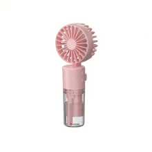 Ventilateur électrique portable avec fonction d'humidification, ventilateur pliable à main pour brumisation et refroidissement, ventilateur mini USB rechargeable, rafraîchissant pour une utilisation intérieure et extérieure en été