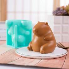 1 pieza Nuevo molde de silicona en forma de Capibara lindo para hacer velas DIY, molde de silicona de Capibara o delfín para decoración del hogar - Verde - Ver 8