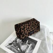 New Leopard Print Cosmetic Bag/Lipstick Case, Large Capacity Makeup Organizer, Versatile Design Summer Travel, Vacation Home Bathroom Decor Holiday Makeup Organizer Bathroom Accessories Back To School