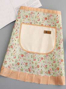 Home & Living,Kitchen & Dining,Kitchen Tools & Gadgets,Canvas Floral Hand Wipe Apron,Kitchen Home Cooking Oil And Stain Resistant Apron,Cooking Apron,Adjustable Belt,Hand Wipe,Breathable Fabric,Cute Floral Apron,Suitable For Kitchen And Bathroom,Household Supplies - Multicolor - View 6