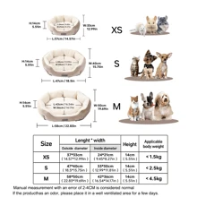 1 PIEZA Cama relajante para perros y gatos, cama redonda acogedora y cálida tipo dona, cama de cojín suave y esponjoso de piel sintética para gatos y perros pequeños y medianos