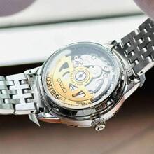 Jam Tangan Seiko Presage SRP885J1 自动女式黑色表盘不锈钢表带 - 黑色 - 查看 5