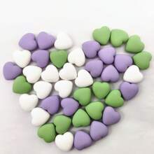 6-16pcs Silicone Heart-Shaped Knitting Needle Protectors, Knitting Accessories And Supplies For Beginners, DIY Crafts, Knitting And Crochet Tools, Needle Tip Covers In Lavender Purple, White, Grass Green, Cream, Rose Pink, Turquoise Blue - Multicolor - View 8