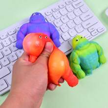 1/2/3 piezas Juguetes tipo Gorila elásticos, juguetes de alivio del estrés novedosos para niños y adultos, Gorilas realistas de colores variados con rebote rápido, juguete de apretón para liberar la tensión