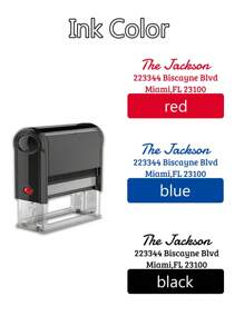 1pc Custom Address Stamp, Return Address Stamps Self Inking Personalized, Customized Rubber Stamps, Customizable Business Stamp, 5 Sizes: S/M/L/XL/XXL, 3 Ink Colors, Small Business Supplies, Stamper, Ink Stamp, Clear & Crisp Impressions, Multi-Functional, Adjustable, Ornamental, Reusable, Exquisite, Adorable, High-Quality, Modern, Colorful, Comfortable, Custom, Personalized, Unique, Ideal Gifts For Her, Dad, Mom, Family, Friends, Son, Daughter, Office, Tea Room, School, Home, Home Refresh, Customized Embossing Machines,Home & Living,Haunt Your Home,Souvenirs - Style a - View 5