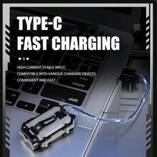 1pc Multifunctional Outdoor Aluminum Alloy Keychain Flashlight, Dual Light Source, Hat Clip, Waterproof, White - Multicolor - View 5