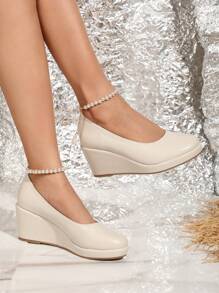 Comfortable Versatile Elegant Chunky Platform Solid Color Women Shoes, Latest Popular Model