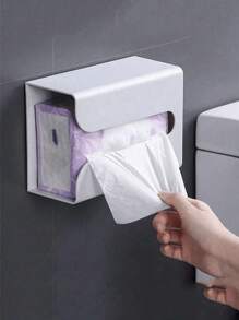 1pc Adhesive Wall-Mounted Paper Towel Holder, Creative Paper Towel Box Suitable For Living Room, Bathroom, Kitchen, Fits Various Paper Towels, Home Decor, Room Decoration, Kitchen Accessories, Kitchen Organization, Travel, Holidays - Multicolor - View 14