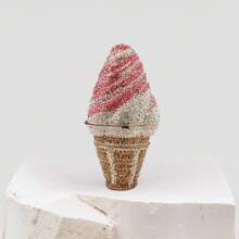 Cute Ice Cream Rhinestone Clutch Diamond Crystal Purse Evening Bags