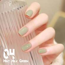 Miss Comoy Esmalte de Unha Verde 15ml, Popular, Verde Mostarda, Verde Abacate, Verde Menta, Verde Lima, Verde Leite, Durável, Fresco e Cola de Unha Branca, Precisa de Lâmpada de Terapia de Luz para Secar a Unha, Loja de Unhas DIY Comumente Usada