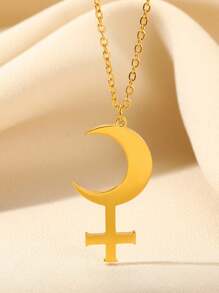 1Pc Ancient Egyptian Cross Pendant Necklace 18K Gold Plated Stainless Steel Adjustable Chain Necklace Eternal Jewelry Fashion Accessories