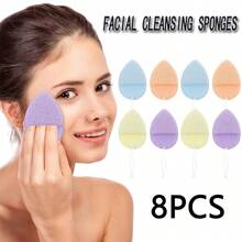 8 piezas de esponjas faciales multiusos, suaves y no irritantes para todo tipo de piel, diseño de guante de limpieza facial, reutilizables y con exfoliación suave para una limpieza en profundidad y remoción de maquillaje