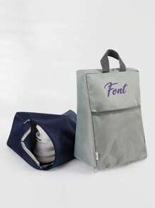 1 pièce Sac à chaussures multifonctionnel personnalisé anti-poussière, grand sac à chaussures étanche portable, sac à chaussures avec lettre brodée pour le voyage, compartiment double pour chaussures, convient comme cadeau pour la famille, les amis, le petit ami/la petite amie, Noël, la Saint-Valentin, l'anniversaire, lettre, portable, multifonction, polyvalent, léger, grande capacité, tout usage, pratique, mignon, adorable, sobre, vibrations de vacances/vacances, minimaliste, personnalisé, unique, personnalisé, cadeaux idéaux pour elle, les femmes, les débutants et les employés de bureau, la petite amie, les filles roses, elle, les amis, les enfants, la famille, les accessoires de voyage