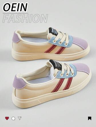 OEIN 女士休闲运动鞋，圆头，舒适，透气，鞋底柔软，适合日常穿着