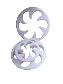 Set 3 pzs. Cortadores para fondant en forma de rehilete. Cortador de plastico. Decoracion para reposteria. Cocina. Pasteles. Reposteria - Blanco - Ver 4