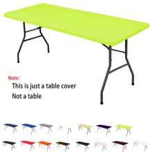 1 件矩形桌布，涤纶牛奶丝桌布，抗皱可洗弹性桌布保护套，适用于室内、室外、露台、野餐、露营、派对、婚礼