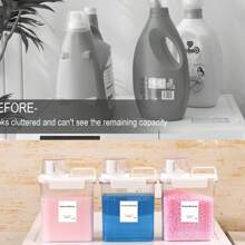 液体洗衣粉分配器、洗衣皂分配器、透明塑料织物柔顺剂容器和容器、洗衣房整理和储存