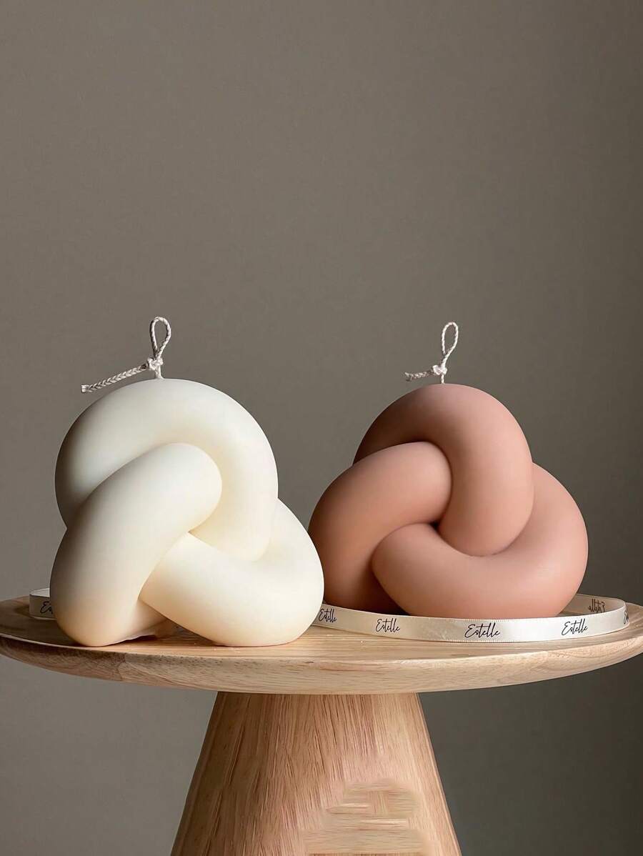 [Chunky Rope Knot Candle Mold] 3D Chunky Rope Knot Silicone Knit Yarn ...