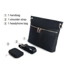 1 pieza Bolso de hombro casual para mujer, bolso bandolera cruzado de nailon resistente al agua con múltiples bolsillos, bolso de bandolera de moda